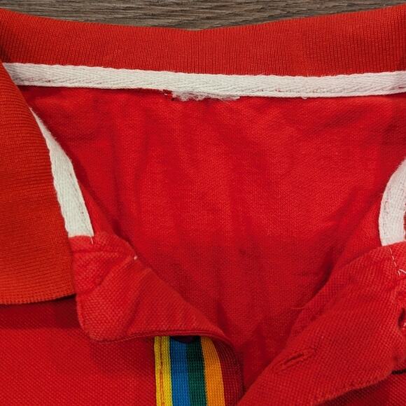 vintage Y2K Ed Hardy by Christian Audigan Red Embroidered Polo Men's XXL - Picture 7 of 10